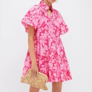Tuckernuck Hyacinth House "Thea" Pink Floral Mini Dress (XXS)